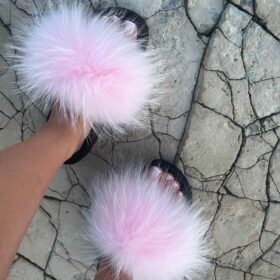 Klapki z dodatnim krznom – Rose